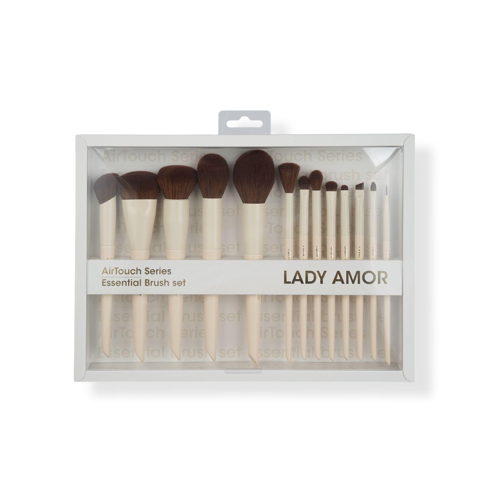 Lady Amor AirTouch Series Essential Makeup Brush Set, 13-Piece Professional Collection, Premium Velvet Soft High-Density Bristles, Face and Eye Brushes-picture-11