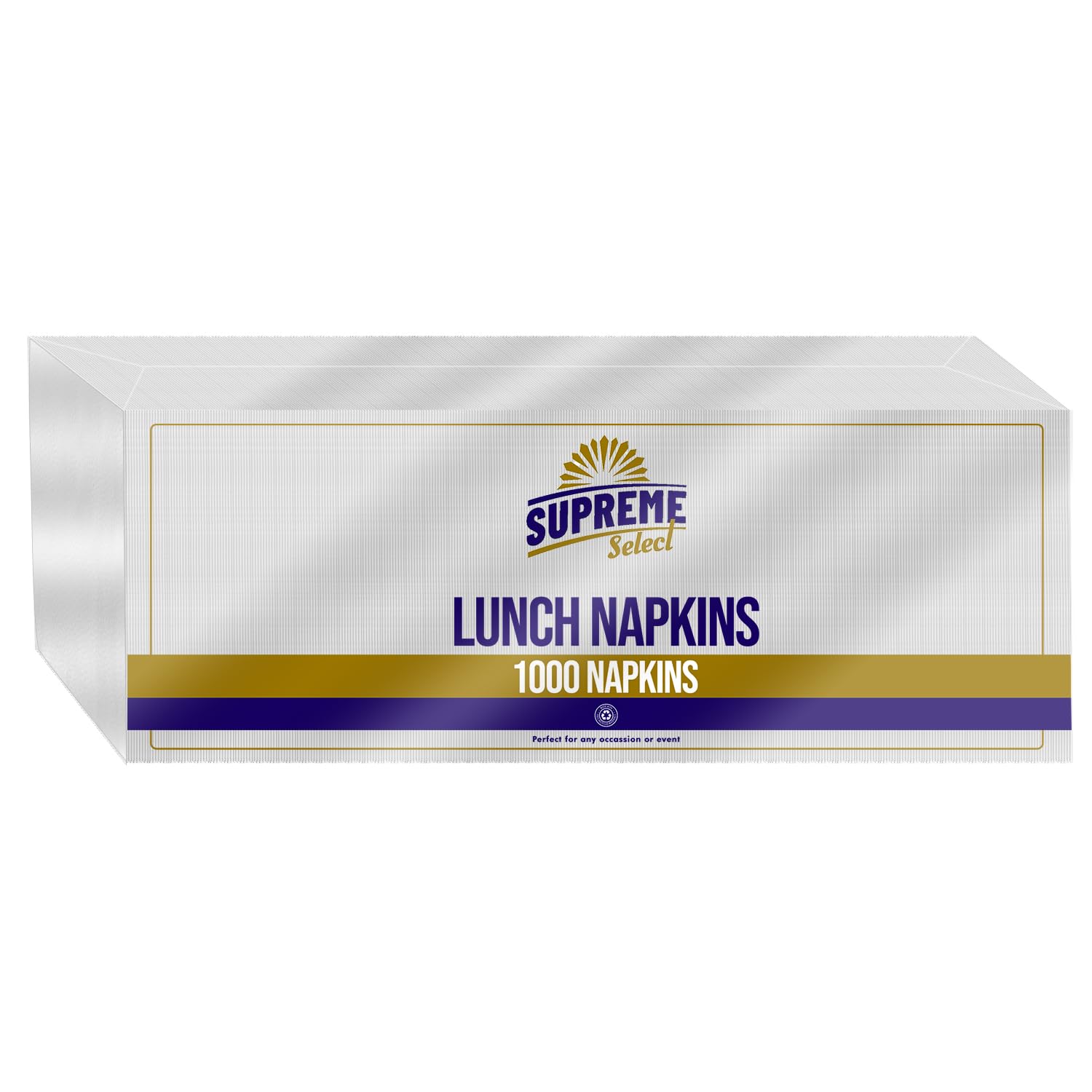 Supreme SelectSupreme Select White Lunch Napkins 12 Inch – Soft and Absorbent Paper Napkin in Bulk, 1 Ply – Great for Parties, Dinner, Picnics BBQ's, Crafts and Everyday Use [Pack of 1000]