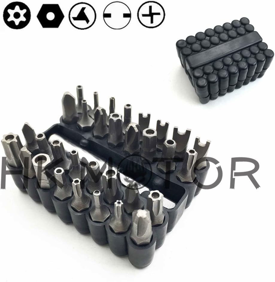 HONGK- Tamper Proof 33Pc Security Bit Set Phillips Torx Hex Star Spanner Screwdriver [B06WRSQDXQ]