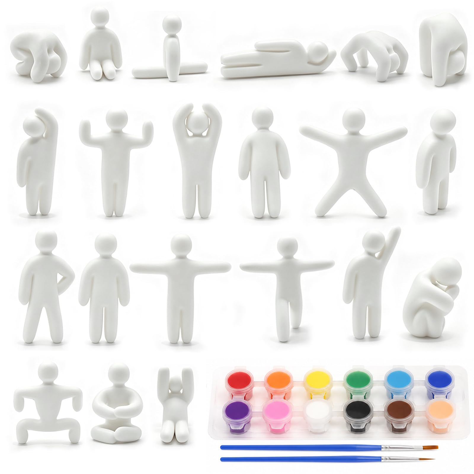 10Pcs Paintable Meccha Chameleon, Multi Poses 3D Printed Figure with Paints