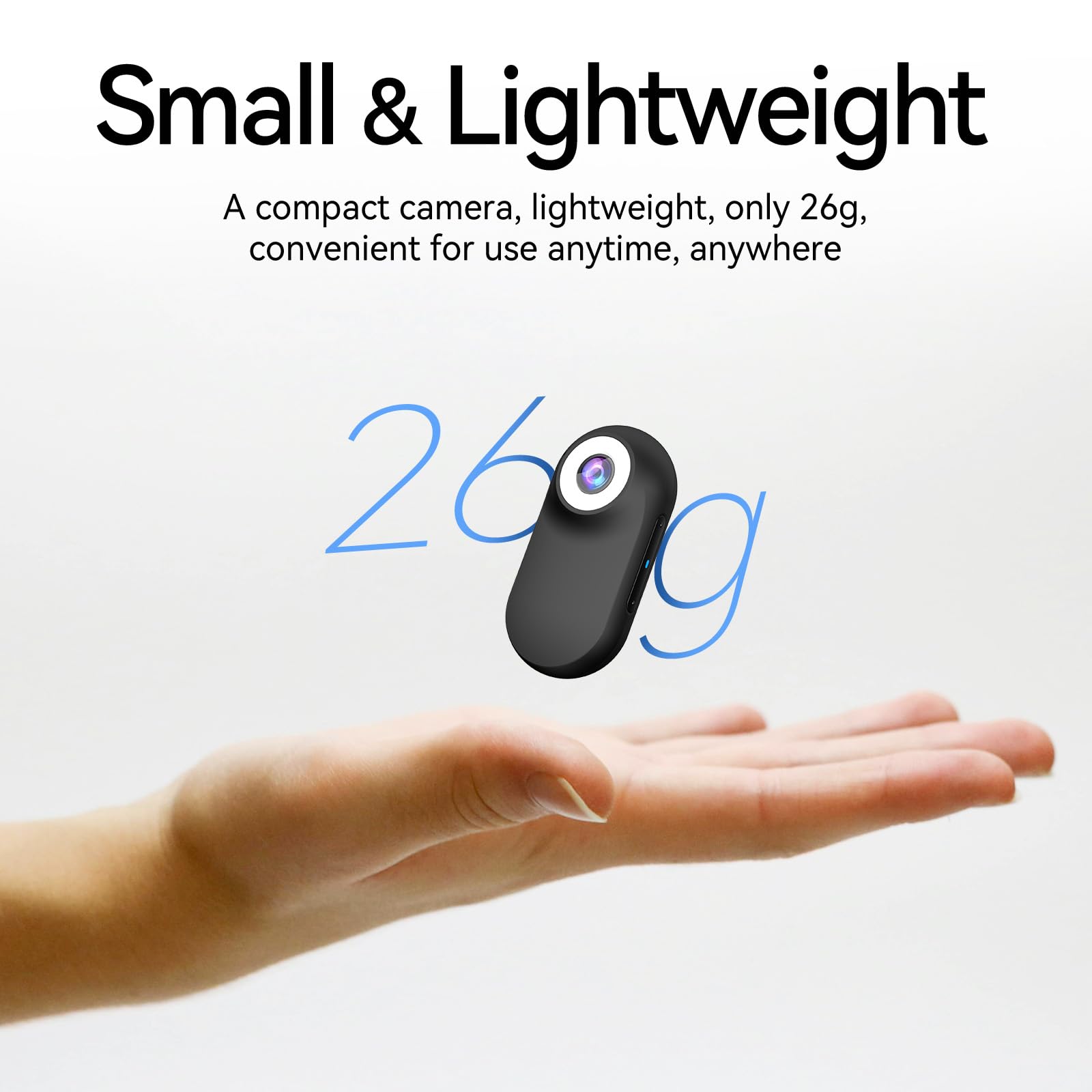 Xilecam Mini Action Cam 1080p Telecamera Animali Telecamere Nascoste da Esterno Body Cam e Accessori（Nero）