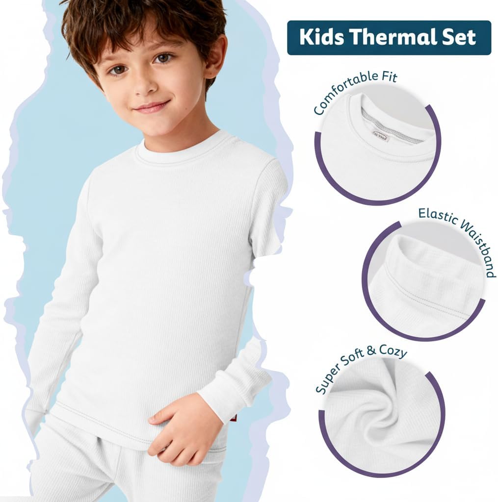 City Threads Baby Boys Thermal Underwear Set Sensory Friendly Kids Long Johns, Thermal Set for Boys Base Layer for Ski - Image 3