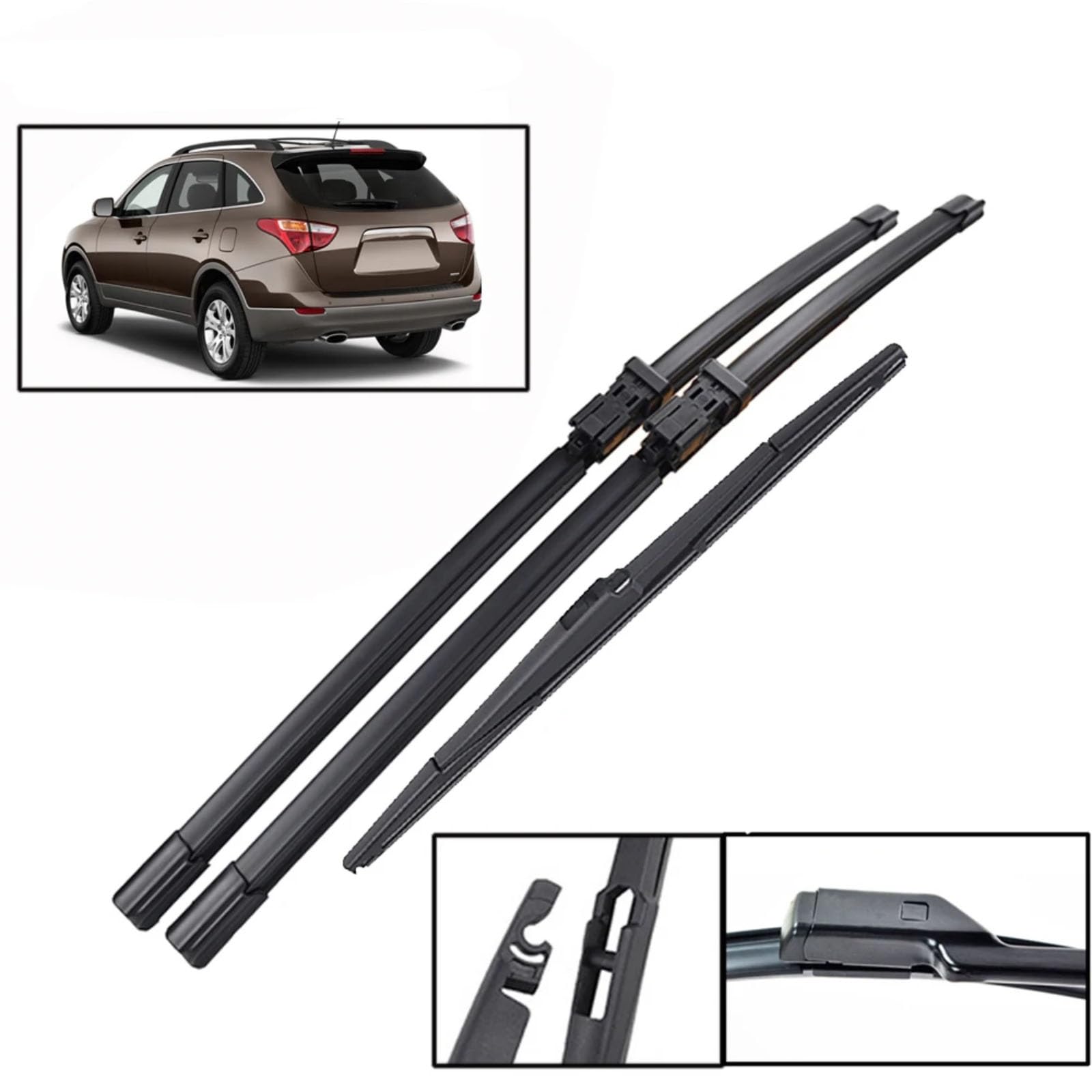 Limpiaparabrisas Para Hyundai Para Veracruz Para IX55 2006-2012 impiaparabrisas delantero | Limpiaparabrisas Escobillas Delantero Trasero Piezas De Repuesto Coches 24"20"14"
