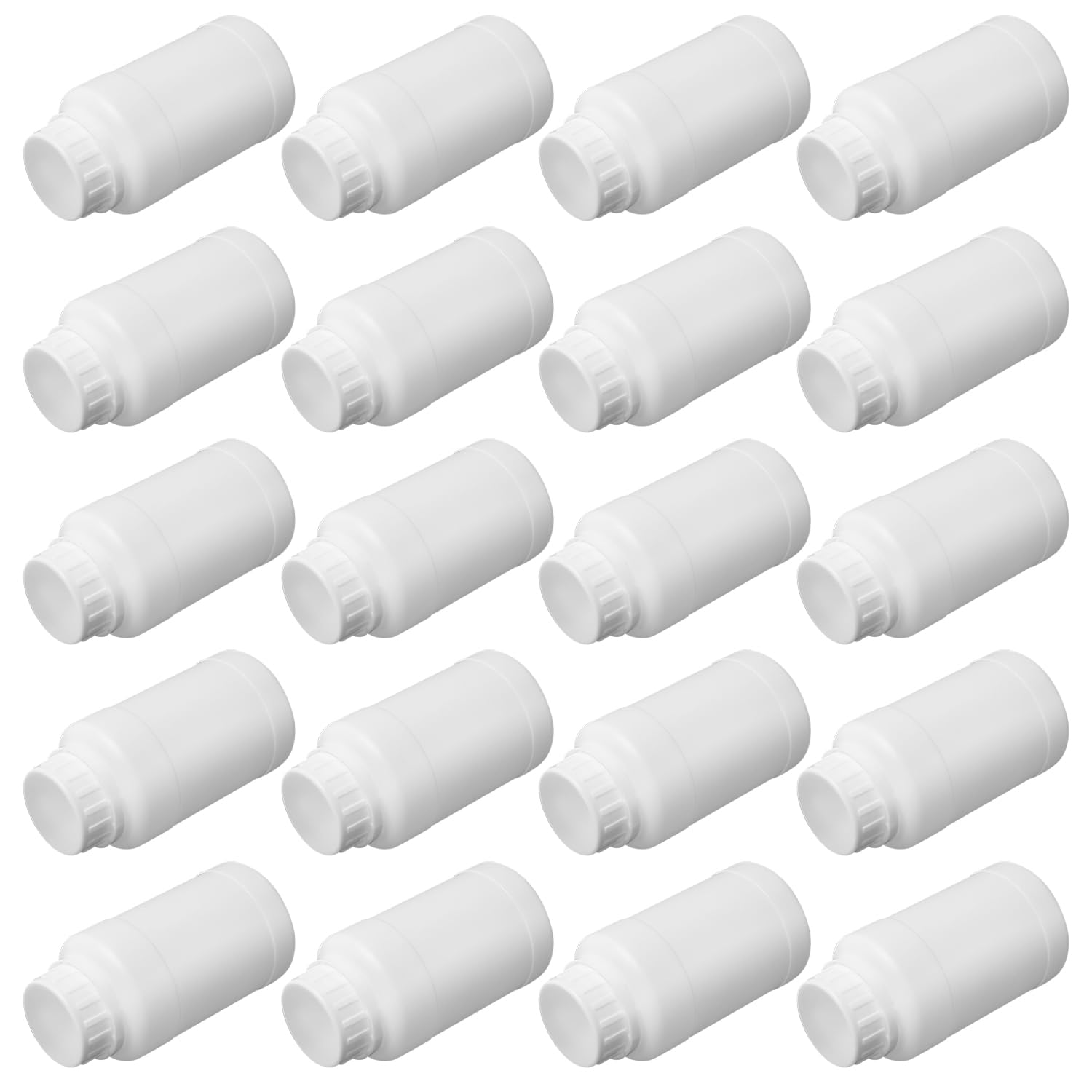 Othmro 20 botellas de plástico de 250 ml, botella de reactivo químico de laboratorio, longitud de 119 mm de ancho, botella de reactivo de laboratorio, contenedor de almacenamiento de líquido de