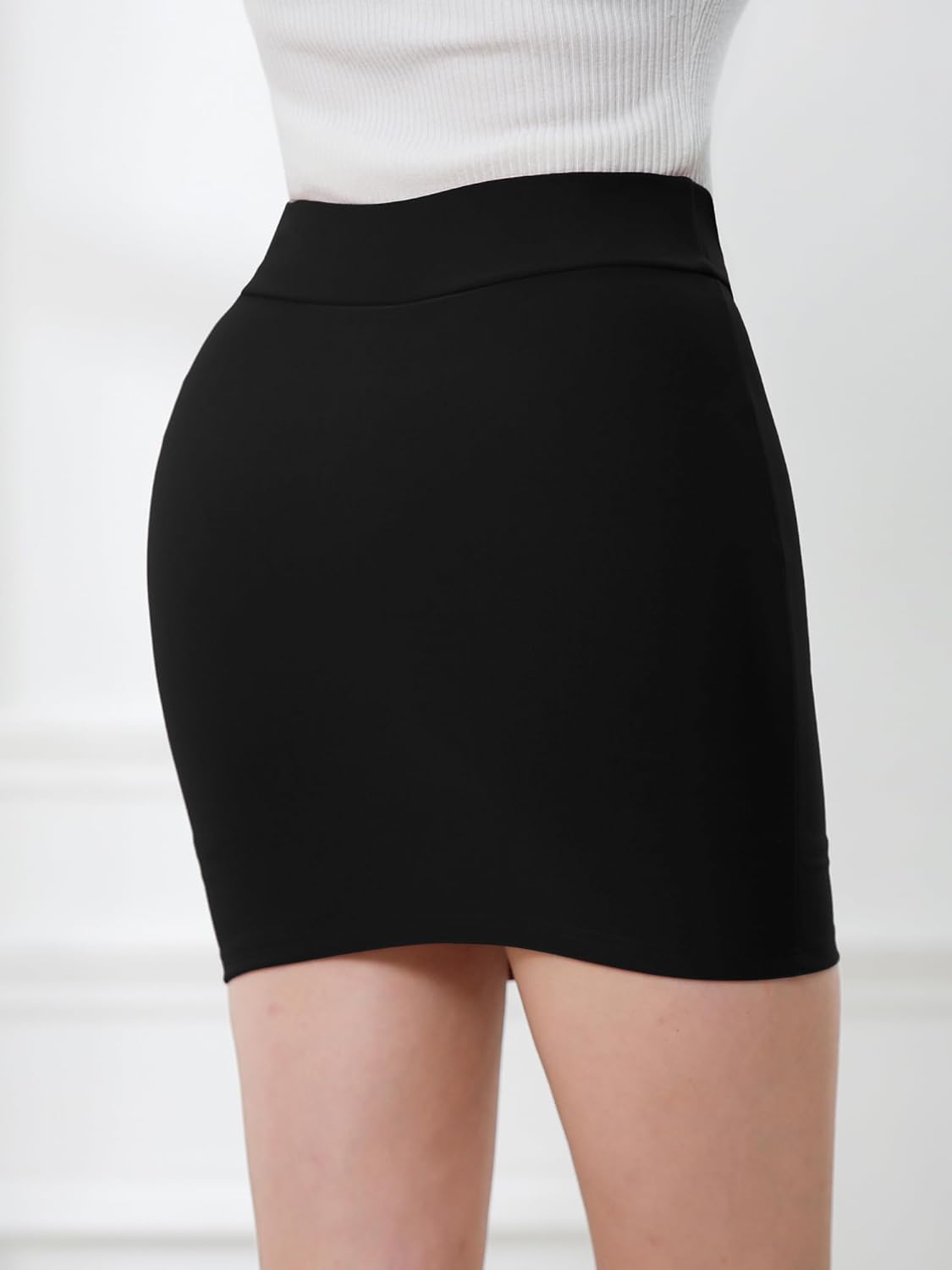 Black Mini Pencil Skirt for Women UK Stretch High Zambia Ubuy
