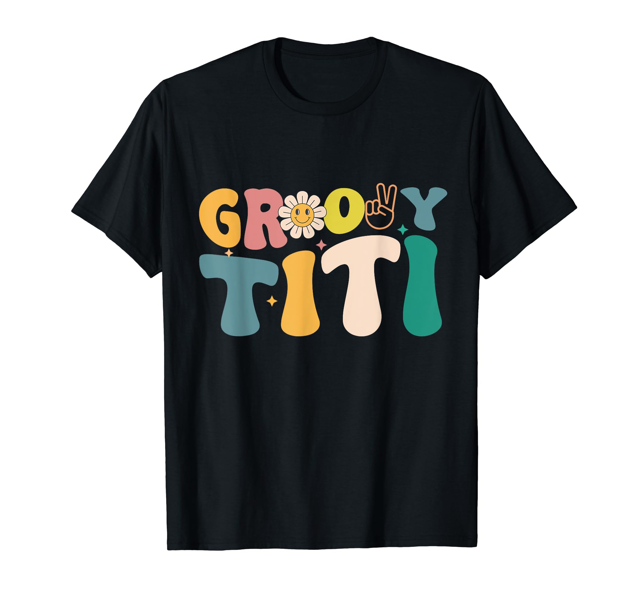 Retro Groovy Design For Titi Matching Family Birthday T-Shirt