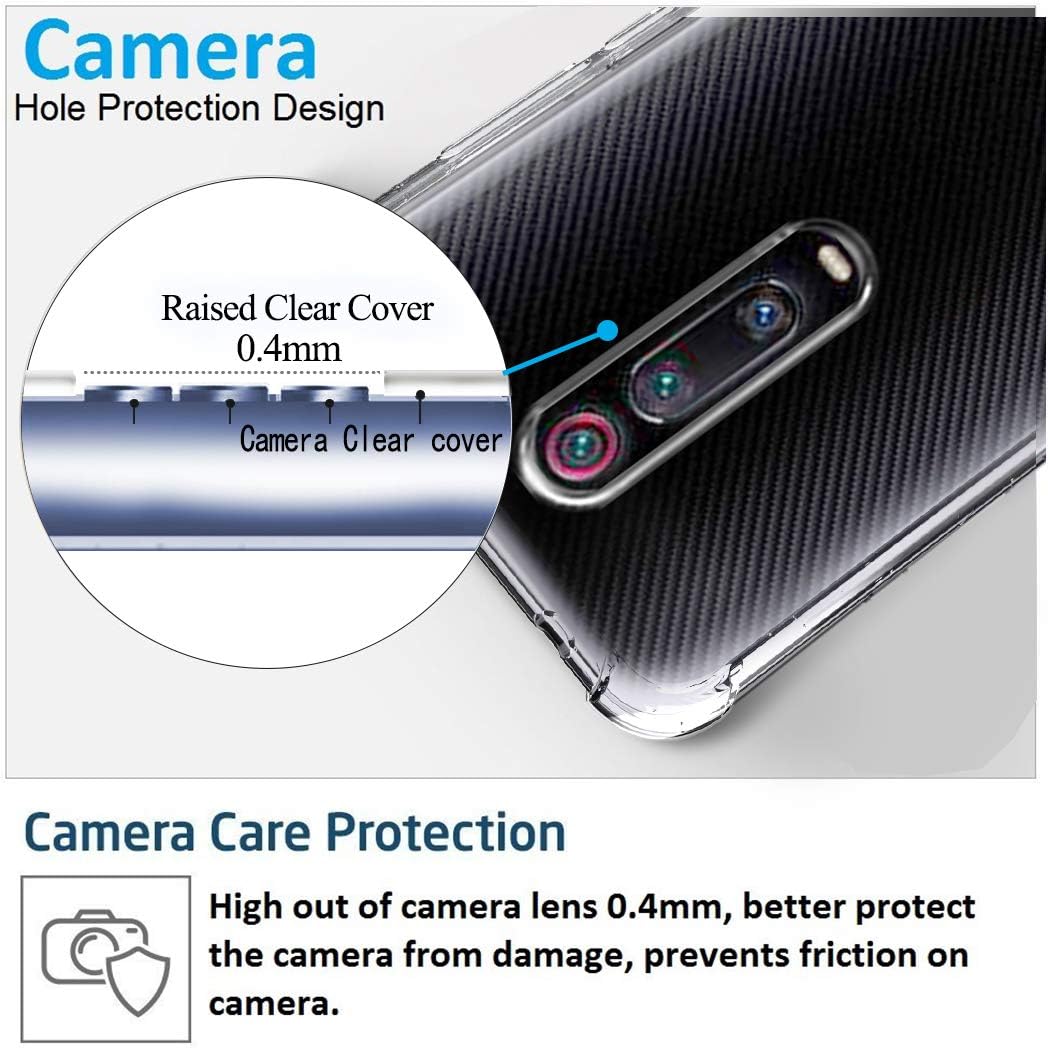 Ferilinso Case for Xiaomi Mi 9T /Mi 9T Pro,Ultra [Slim Thin] Scratch Resistant TPU Rubber Soft Skin Silicone Protective Case Cover for Case Xiaomi Mi 9T /Mi 9T Pro Case (Clear)