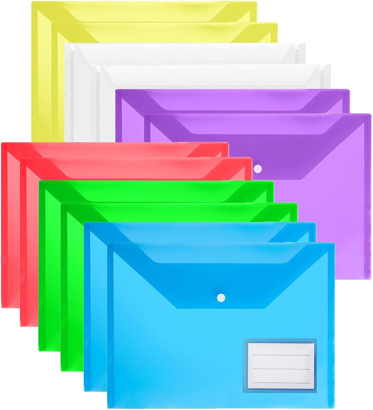 36Pack Plastic Wallets Folders A4 Plastic Folders Document Folder