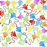 JOYIN 48Pcs Glitter Sticky Hands Party Favors, Party Table Favors Set for Kids, Holiday Traditions, Classroom Treasure Box Carnival Prizes Bulk Pinata Stuff Mini Toys, Christmas goodie bags