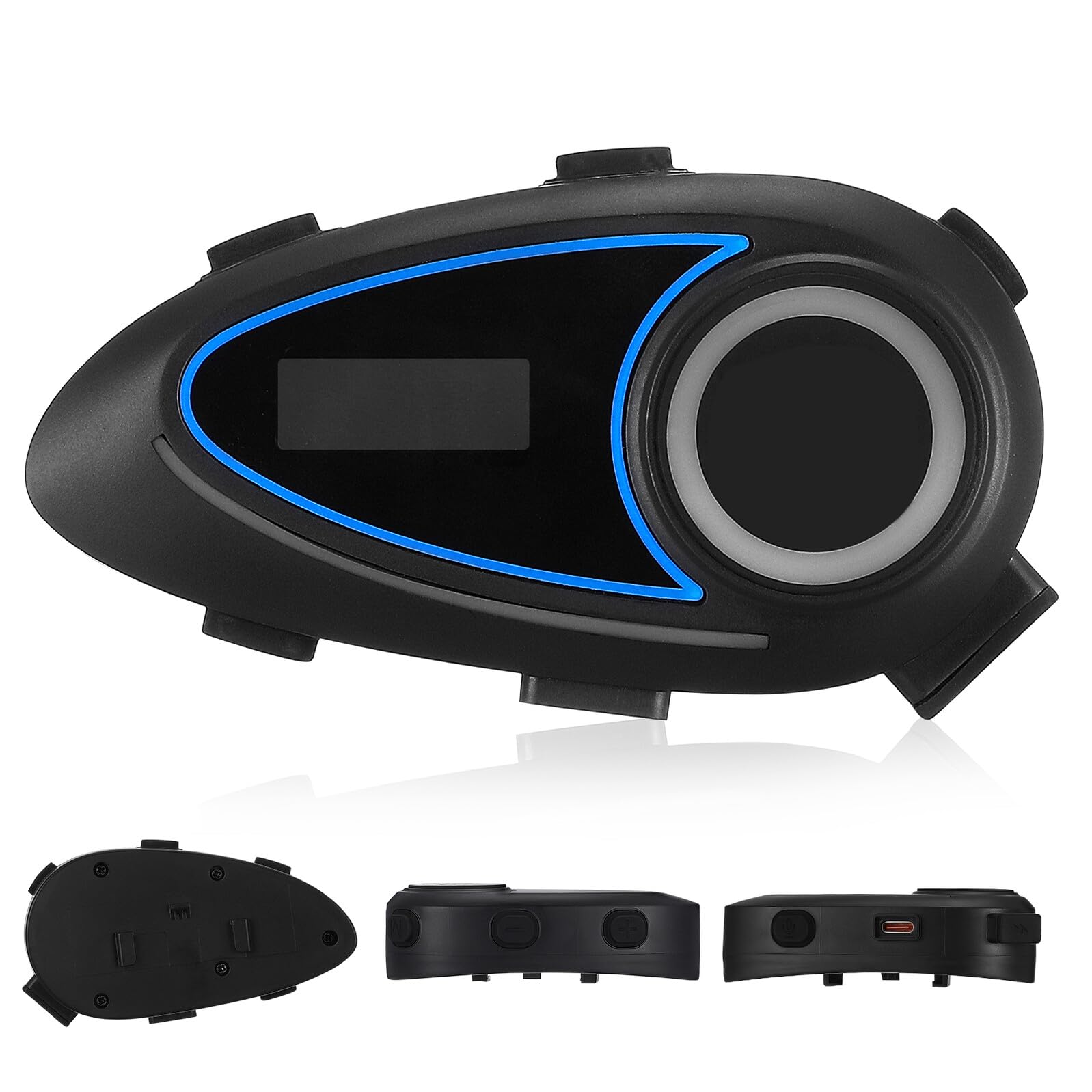 Auriculares inalámbricos de casco de motocicleta negros para suministros de hombres 8