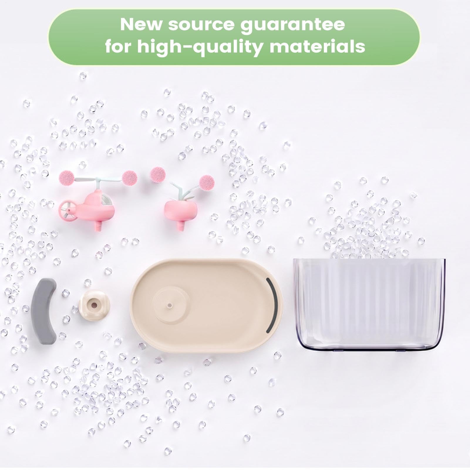 Per Gatti con Dispenser Automatica Trasparente a Spina di Capacità 1,8 L | Fontana D'Acqua Per Animali Per l'Appartamento l'Area Giochi la Camera da l'Abitazione