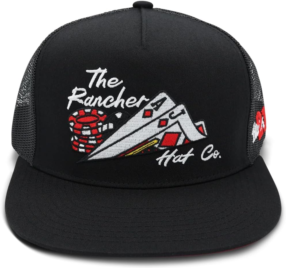 The Rancher Hat Co. 21 Blackjack Western Trucker Hat - High Profile, Adjustable Mesh Back Hat