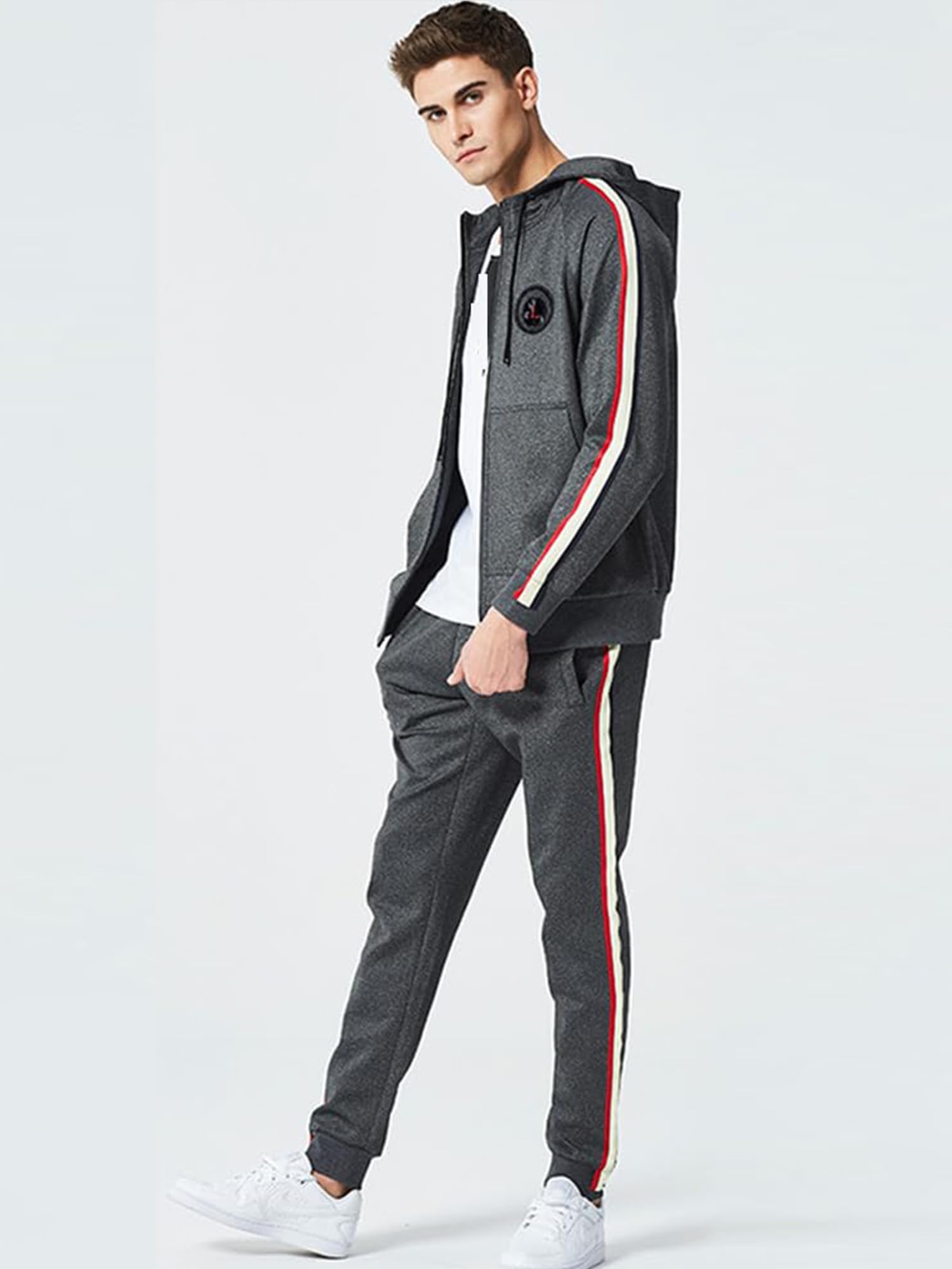 FTCayanz Męski dres treningowy, dres do joggingu, dres sportowy, męski