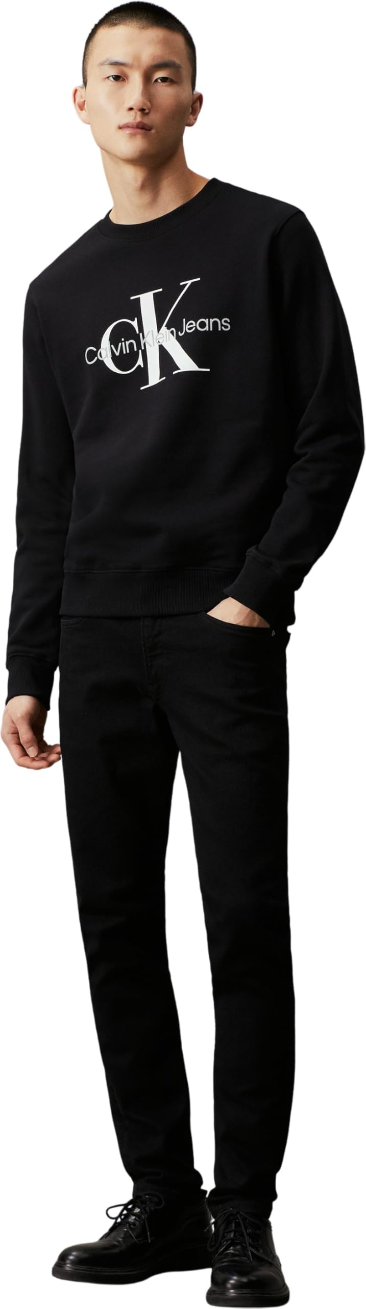 Calvin Klein Sweat-Shirt Homme Core Monologo sans Capuche