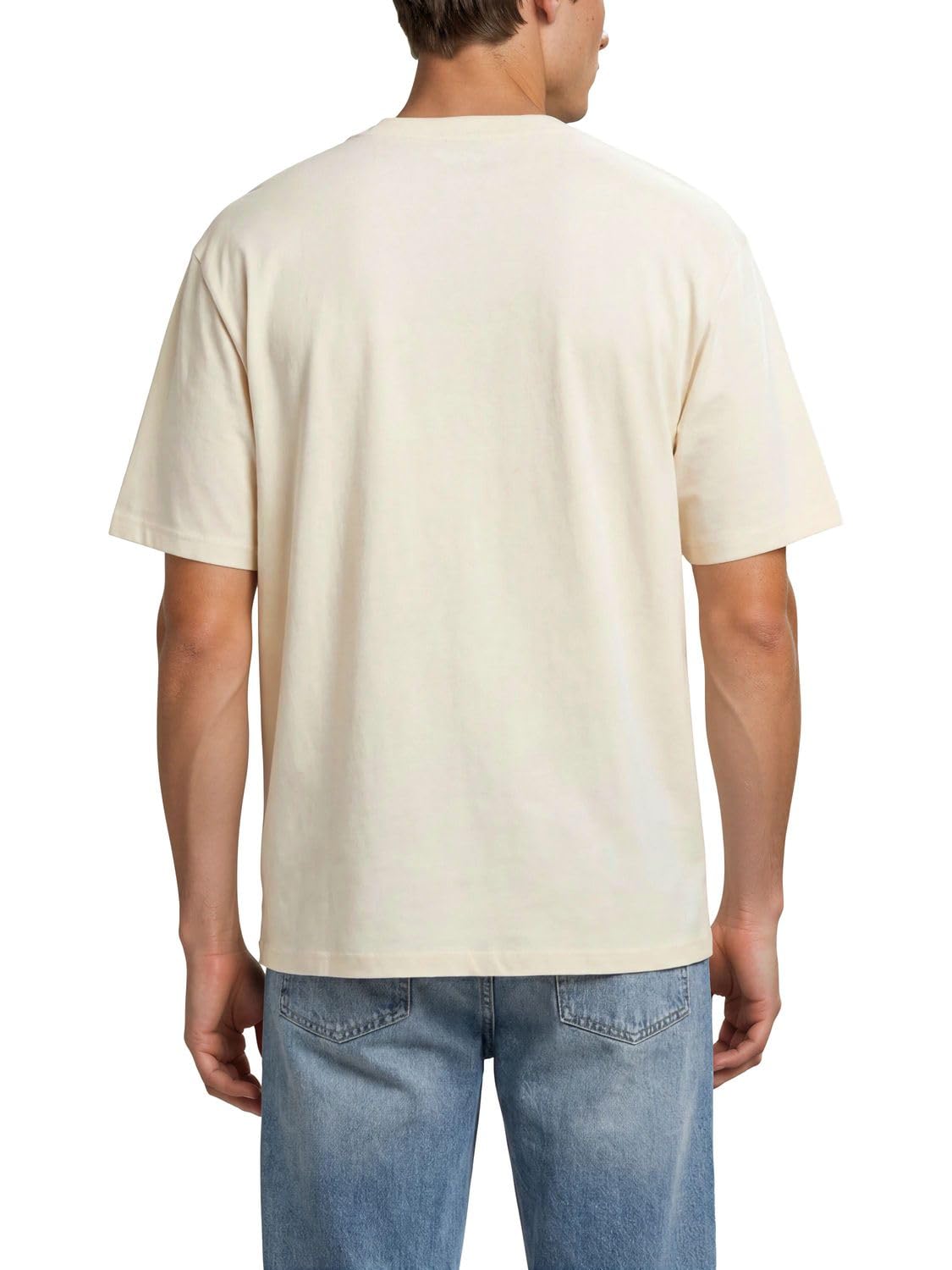 DENIMFY Tshirt Herren Relaxed Fit DFTed 3er Set Pack Rundhals Kurzarm | Sommer Tee Shirt Logo Druck Schwarz Weiß Beige Blau Grün Grau S M L XL XXL 3XL 4XL 5XL