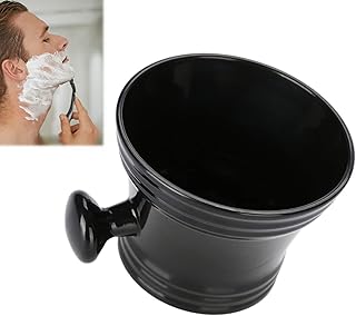 Shaving Soap Bowl, Men Shave Bowl for Shave Cream & Soap, Plastic Shaving Soap Bowl Foam Shaving Soap Cream Bowl Shaving Bowl(Black)