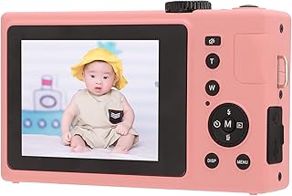 Dpofirs Câmera digital compacta, zoom digital de 16x, mini câmera portátil de 8 MP para fotografia, crianças, estudantes, adolescentes, adultos, câmera de vlogging para transmissão ao vivo (rosa)