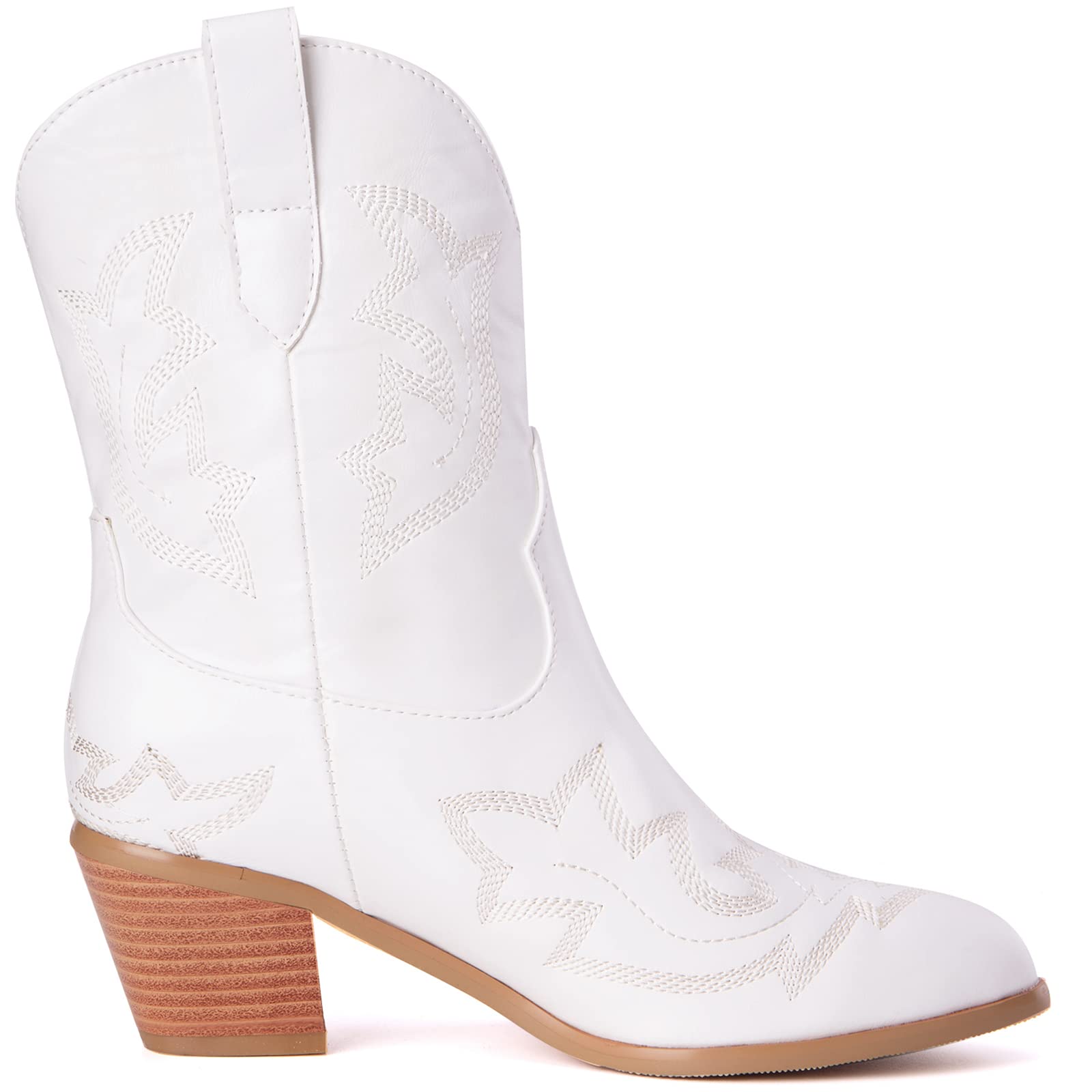 Onewus Botas cortas vaquero para mujer Botas occidentales - Botines de vaquera retro
