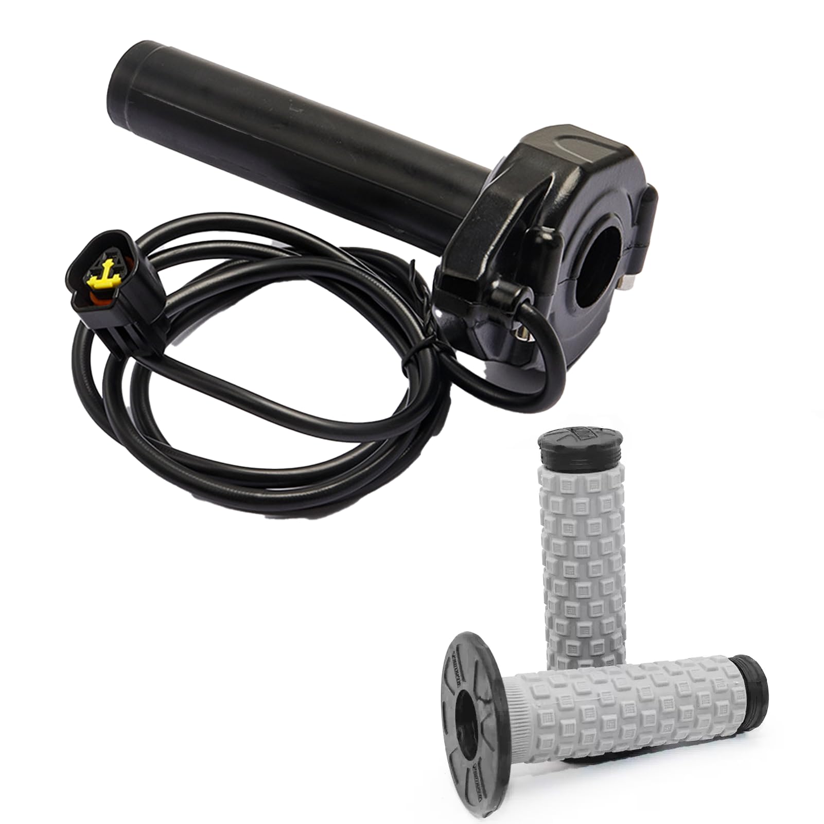Surron Throttle Handle, Full Twist Throttle with Rolling Bearing with Handlebar Grip Cable Kit Compatible with Sur Ron Light/Bee/X/S / X260 Electric Dirt Bike
