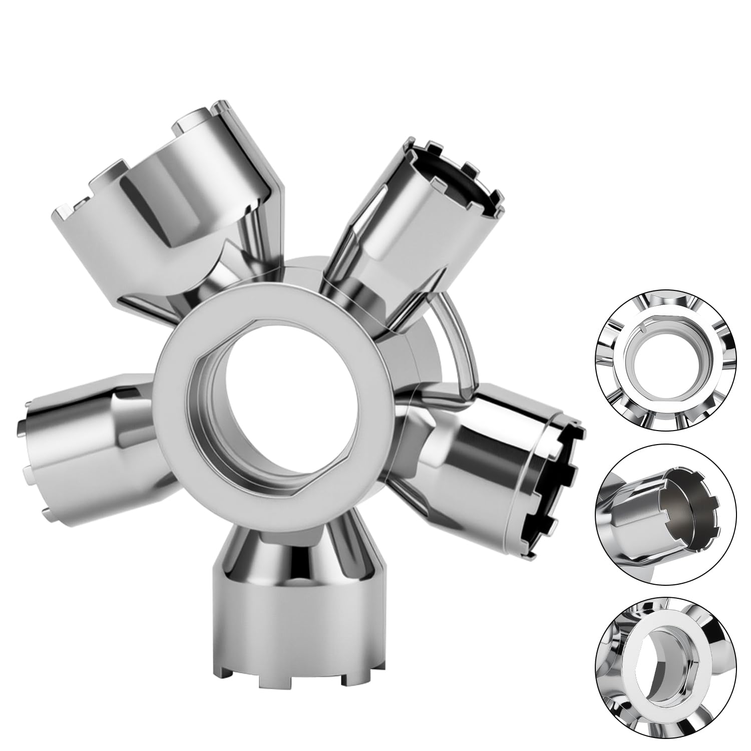 Upgraded Metal 10-in-1 Faucet Aerator Tool