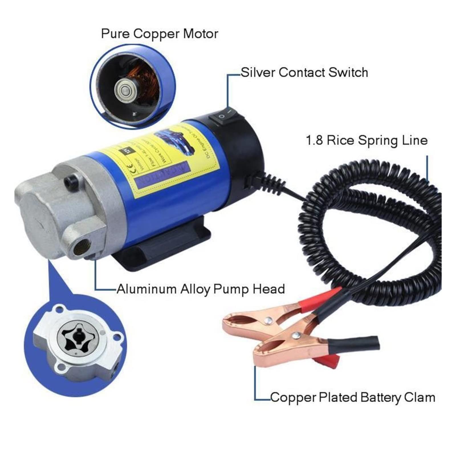 Mini Bomba pequeña Bomba eléctrica de Cambio de Transferencia de succión de Barrido de 12 V Bomba extractora de Aceite de Motor de 12 V