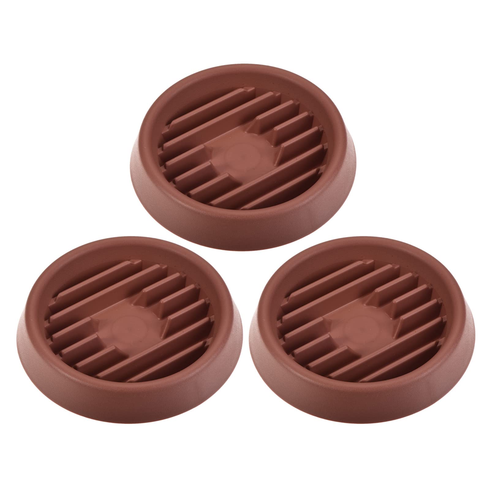 M METERXITY 3 Pack Planter Saucers - Plastic Round Striped Base Flower Pot Drip Trays Apply to Outdoors/Garden (6 Inch Terracotta)