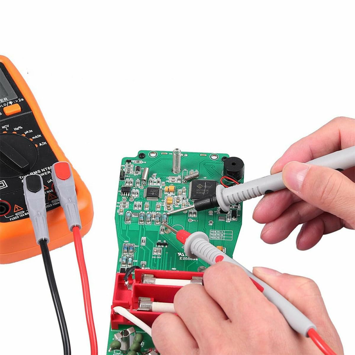 ABOOFAN Kit di Puntalini per Multimetro 21-in-1 Clip Coccodrillo Elettrico, Test Affidabile Materiali in Pvc per Attrezzi Elettricista Professionali