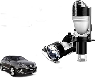 Auto Pearl H4 LED Projector Lens Car Headlight Bulbs 12V 8000LM Bulb H4 CSP Chip High/Low Beam, 45W-55W Canbus Turbo, 6000K White Light compatible with Baleno 2020-2021 (Pack of 2)