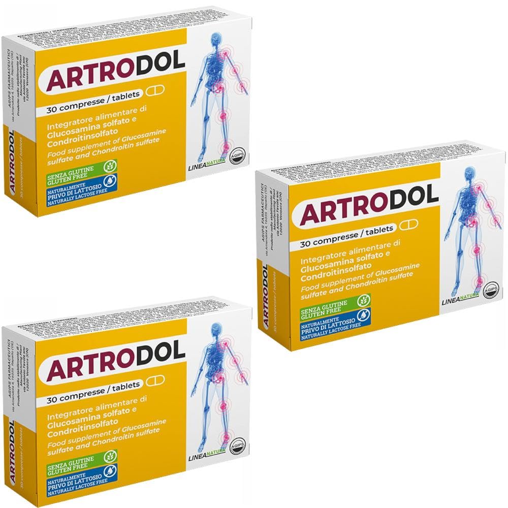 Agips Artrodol Integratore per Articolazioni Ossa e Cartilagine con Condroitina e Glucosamina ad Alto Dosaggio 90 compresse (3 Scatole)