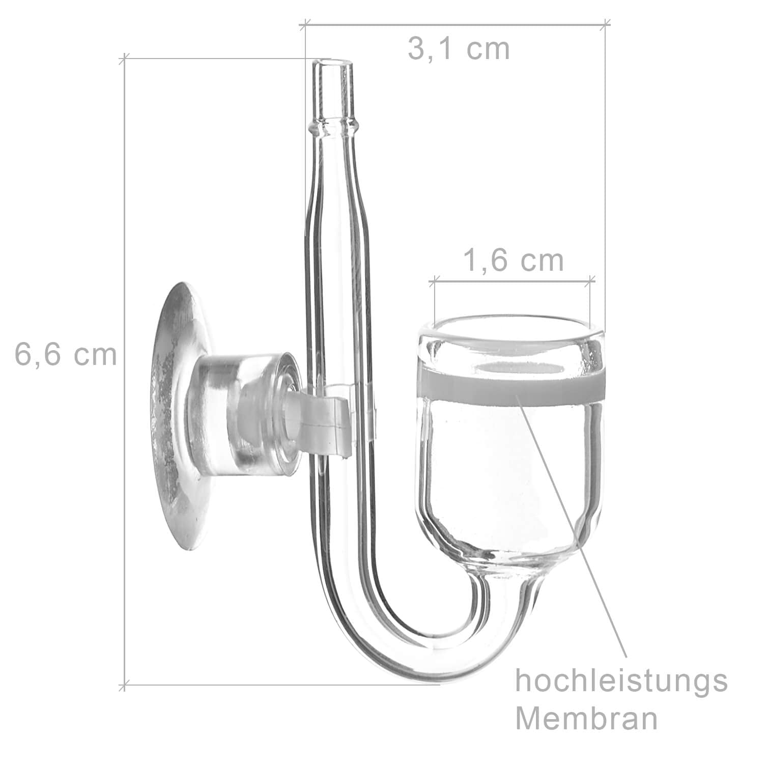 CO2 Anlage Aquarium Sodaflaschen Komplettset - Inkl. Nano-Diffusor, Dauertest, Druckminderer, 2m Schlauch - Profi