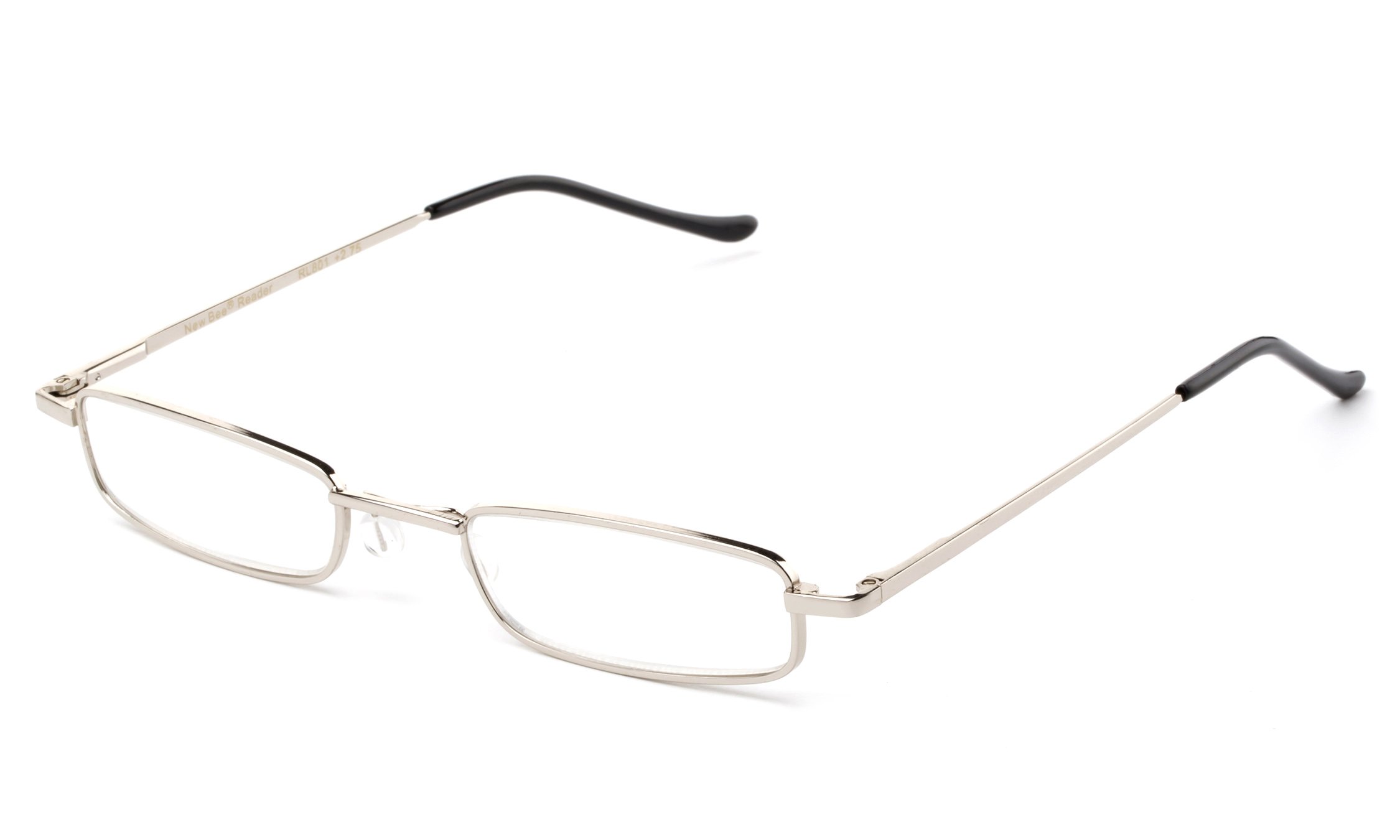Newbee Fashion Reading Glasses unisex-adult „Tasche“ Rohr Leser leicht kompakt auf dem Sprung kleinen kompakte Stifthalter tragbaren Fest Fa Silber