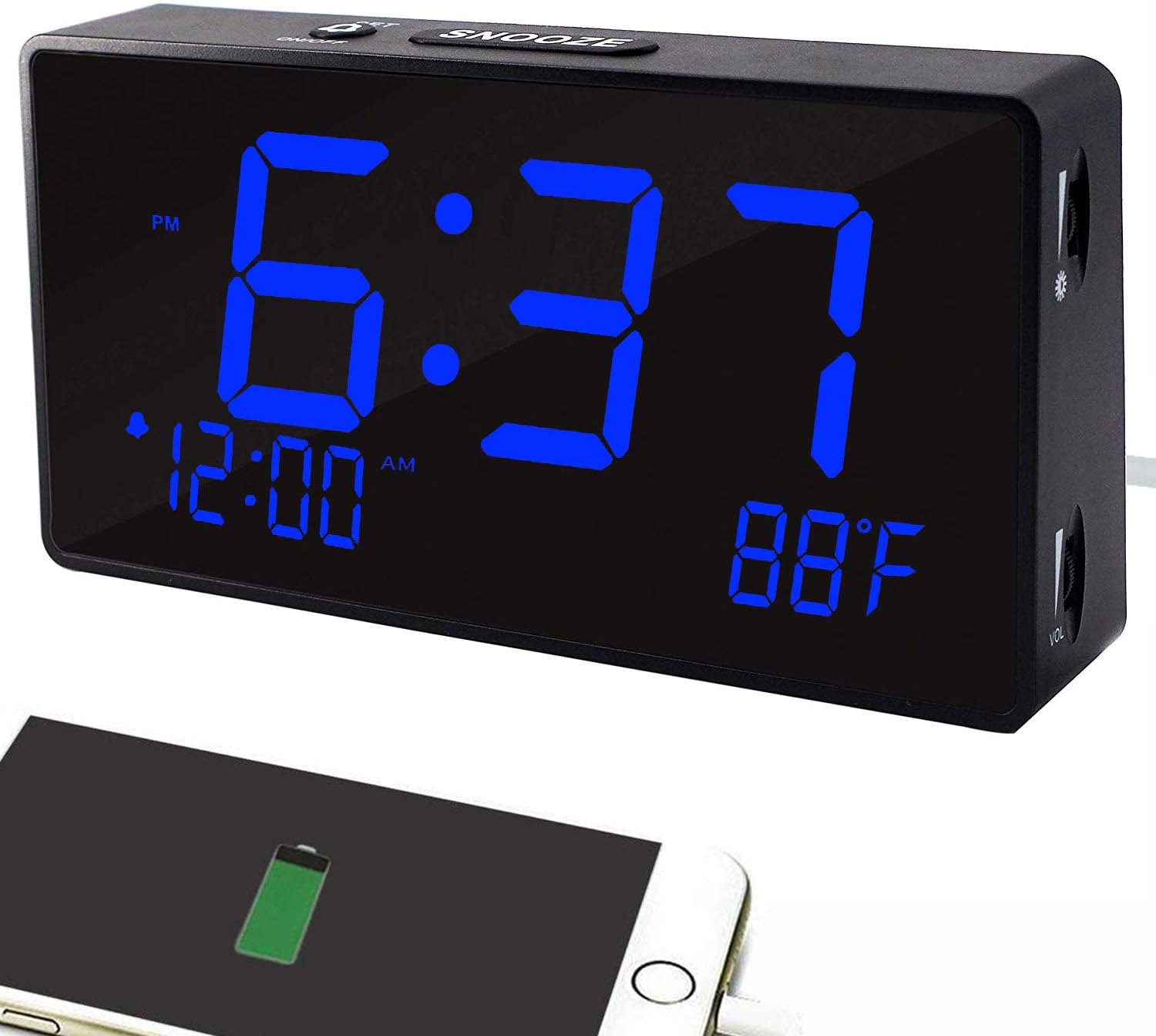 SOSECCE Digital Alarm Clock, Alarm Clocks for Bedrooms with