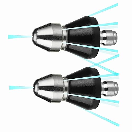 Sewer Cleaning Tool High-Pressure Nozzle, 2 Pack Sewer Jetter Kit