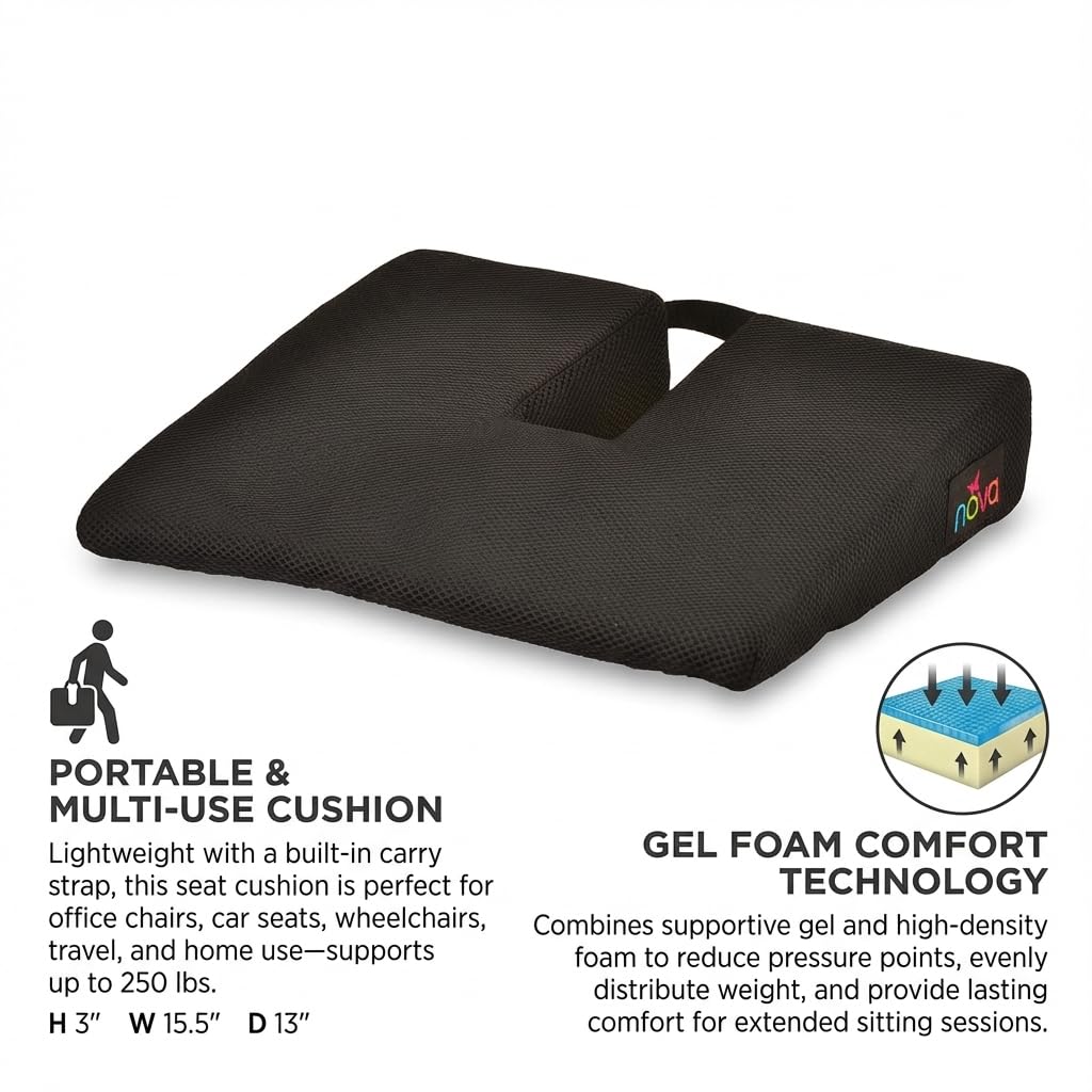 Amazon.com: NOVA Medical Products Coccyx Gel Foam Car & Seat