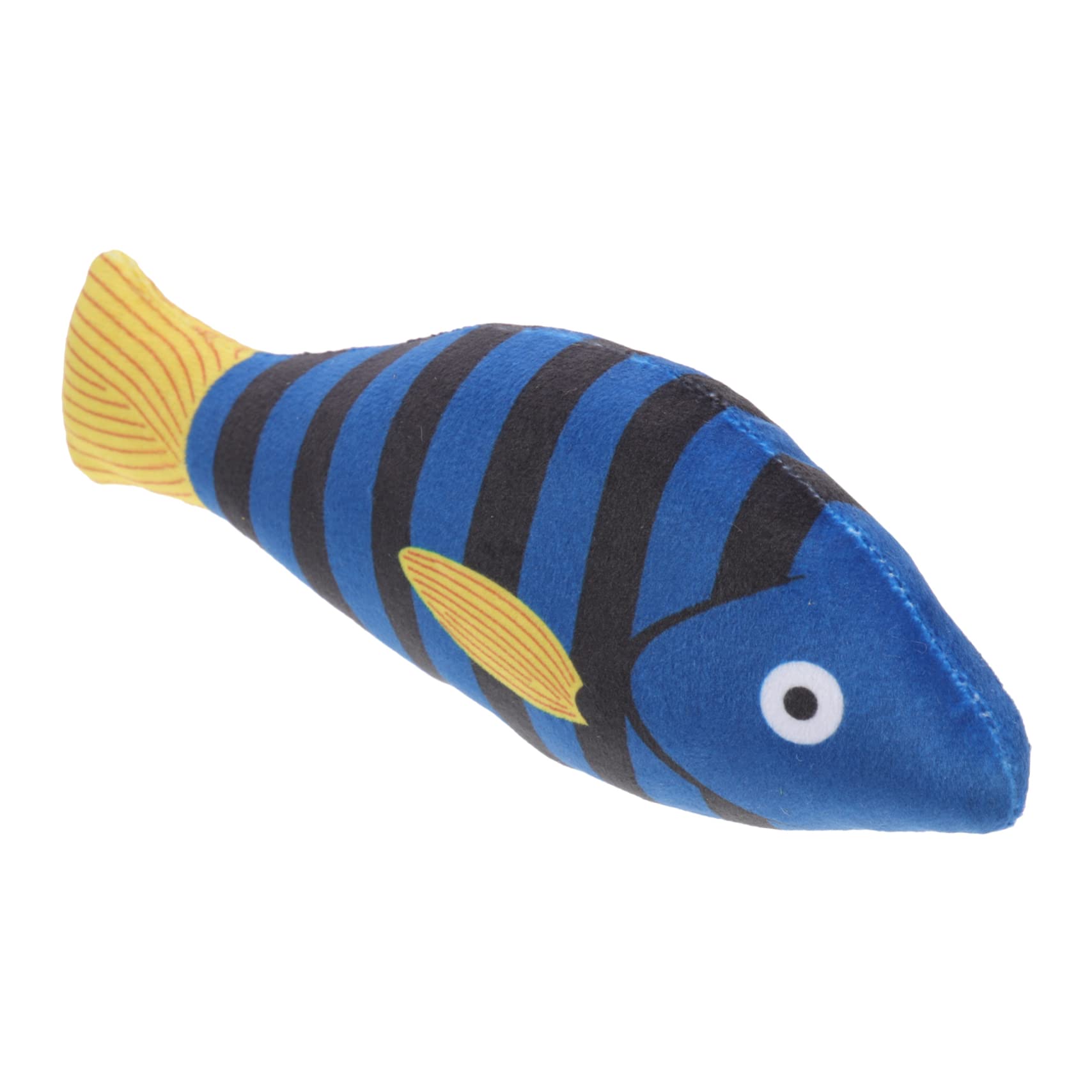 BESPORTBLE Jouet à Mâcher pour Chat Herbe à Chat Forme Poisson en Peluche Naturelle, Solide et Interactif Stimule et Amuse pour Chatons en Intérieur