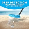 NATIONAL GEOGRAPHIC Metal Detector for Kids - 7.4 Waterproof Metal Detector Coil, Lightweight Gold Detector with Pinpoint Function & LCD Display, Beach Metal Detector