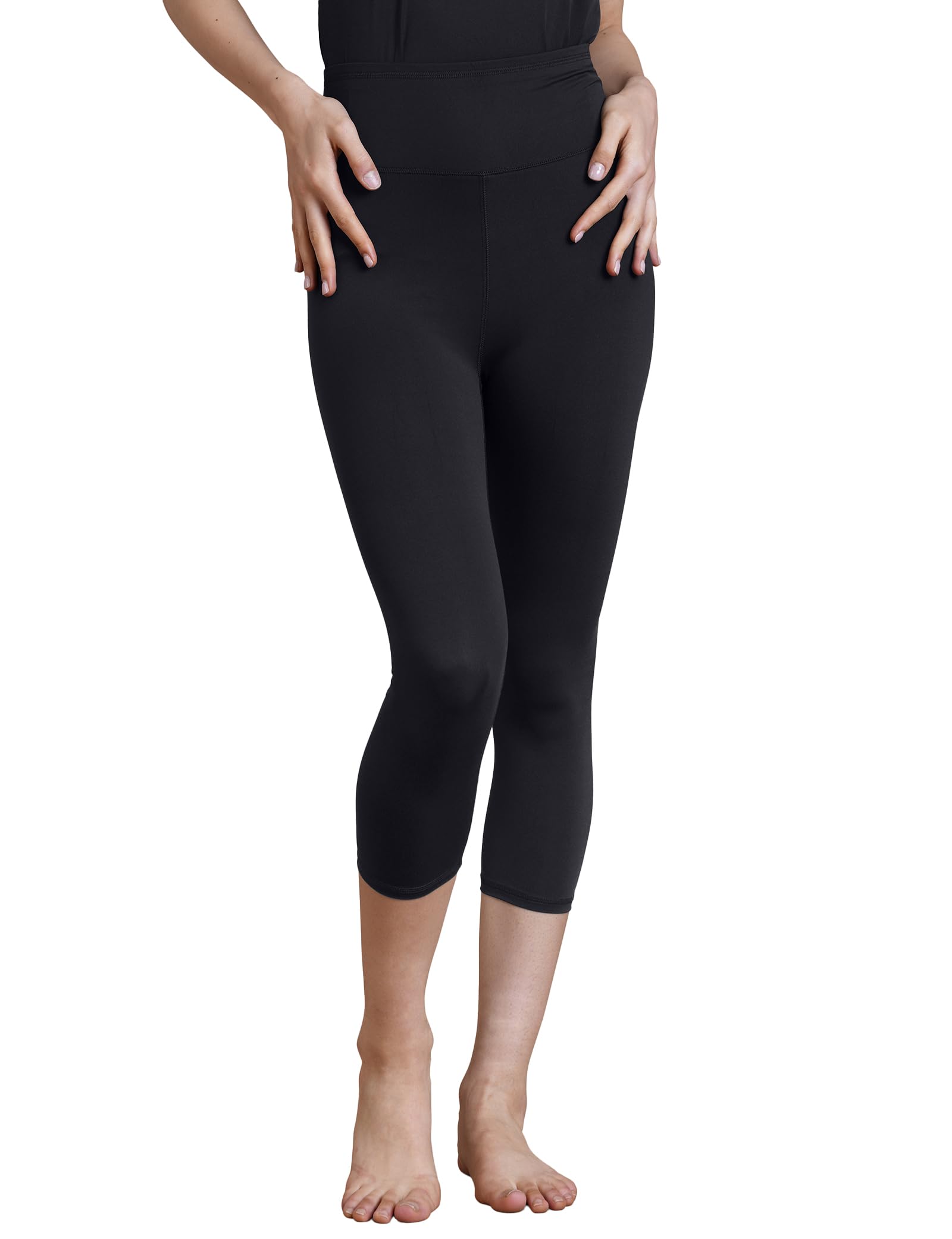 Leggings attivi da donna a vita alta, morbidi, elasticizzati, per yoga e pilates, traspiranti, da palestra, controllo della pancia a vita alta, leggings corti per il tempo libero da donna