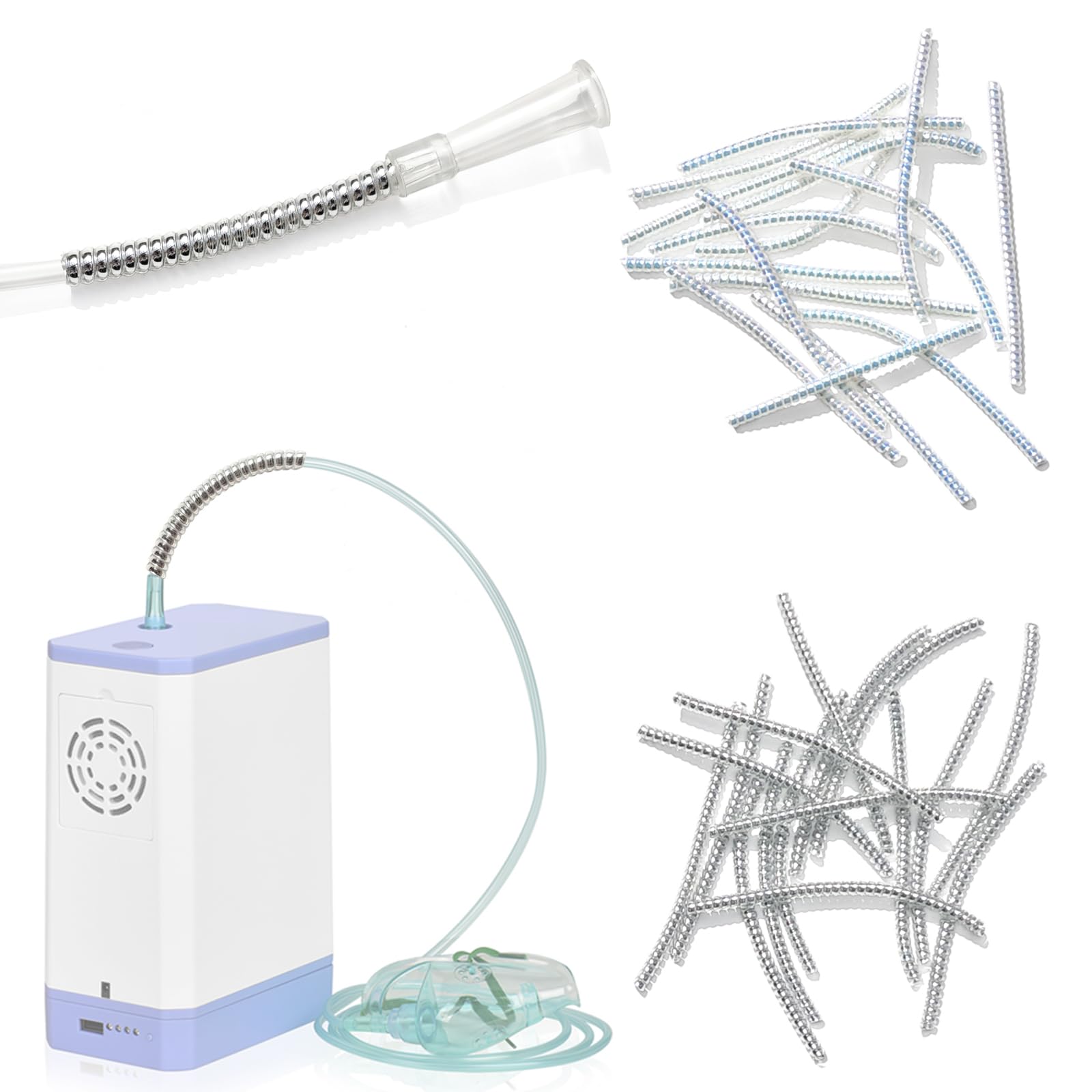 32 PCS Oxygen Tube Support Crimp Straightener for Portable Oxygen Concentrator Oxygen Tank Oxygen Hose Nasal Cannula Oxygen Tubing Accessories