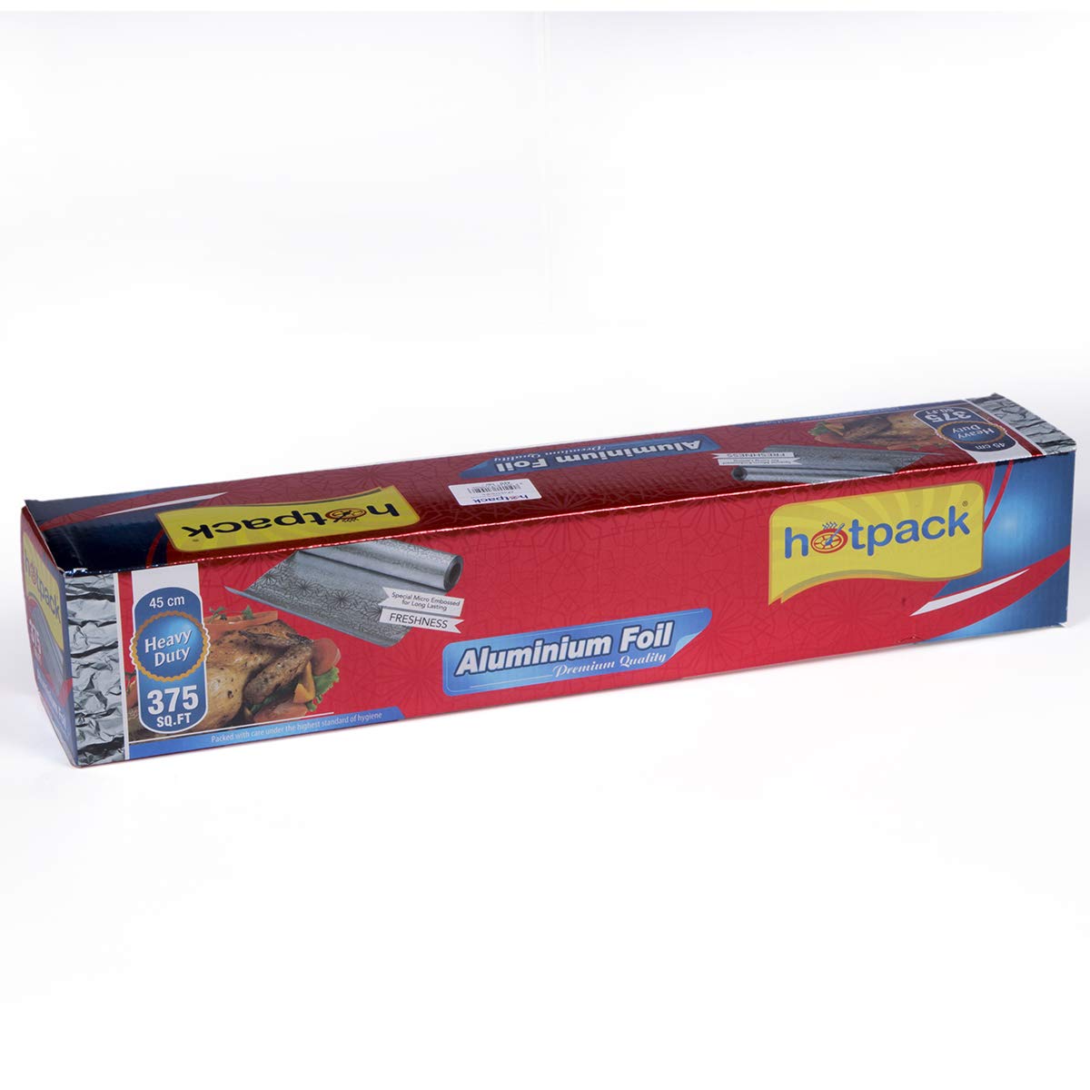 Hotpack Disposable Embossed Aluminum Foil Roll - 375 Sqft. - 1 Roll