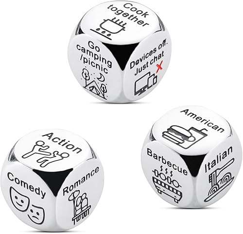 Regalos de aniversario para citas nocturnas para hombres y mujeres, dados de película de comida para decidir, Halloween, cesta de abucheo, regalo de