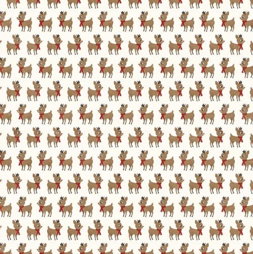Christmas Reindeer Pattern A4 Chocolate Transfer Sheet, Edible Decorating Sheet for White Chocolate (4 Sheets)