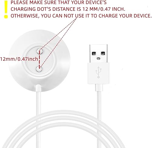 Miniatura 5 de Rose Charger, estación de base base de pie rosa de repuesto, cargador de cable USB magnético de carga rápida para rosas - 2 unidades, 2.5 pies