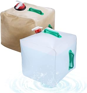 LUTER Pool Sandbags, 2pcs Swimming Pool Ladder Weights 20L Collapsible Water Container Foldable Water Storage Bag with 2 Handles, Pool Sandbags for Steps and Ladders (White, 11x11inch)