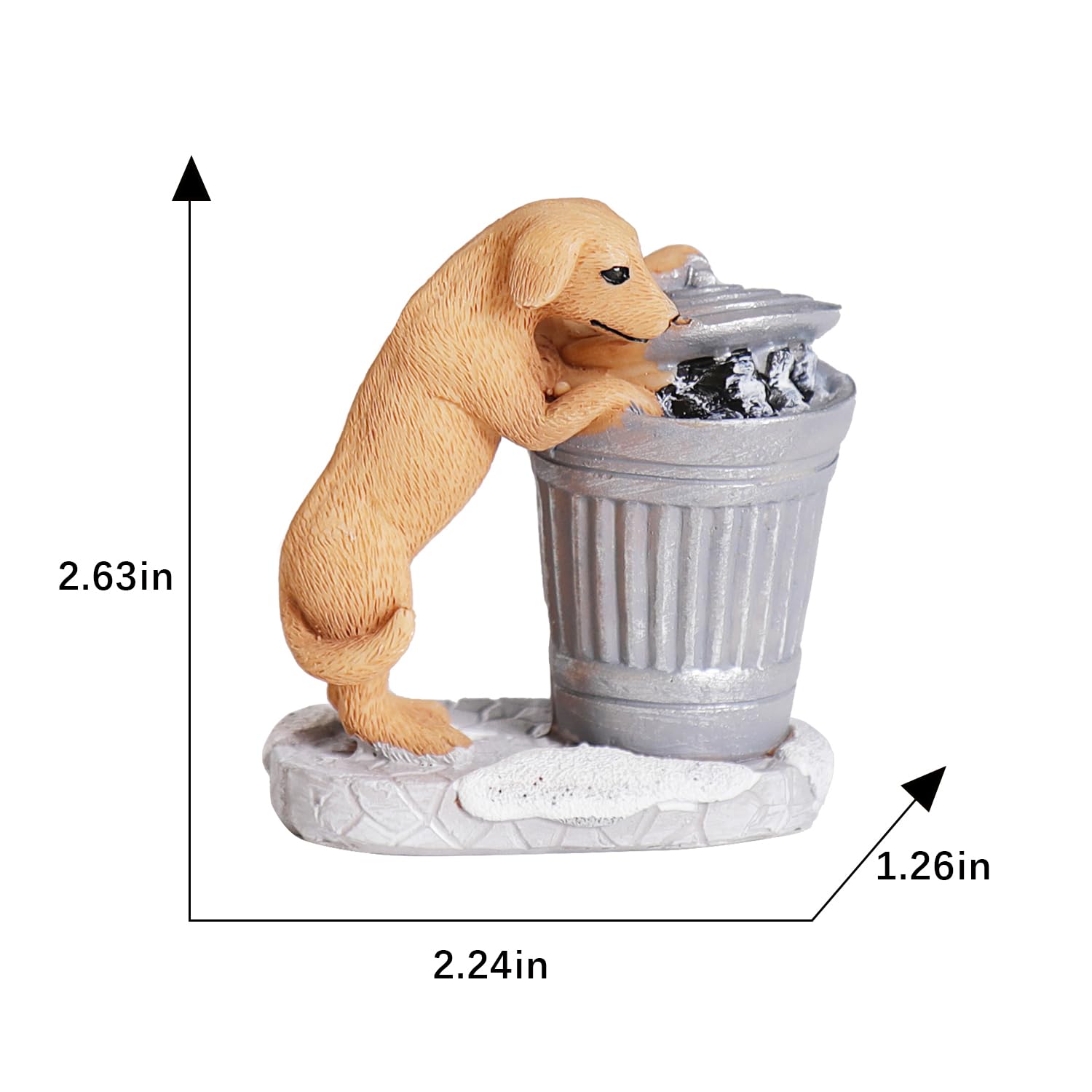 Condition photo showing New/Like New for bestbear decorative christmas village accessories for collection, resin dog mailbox animal ornament 2.4 inch, cute doggy sculptures statues villages sets decor indoor (dog 2)