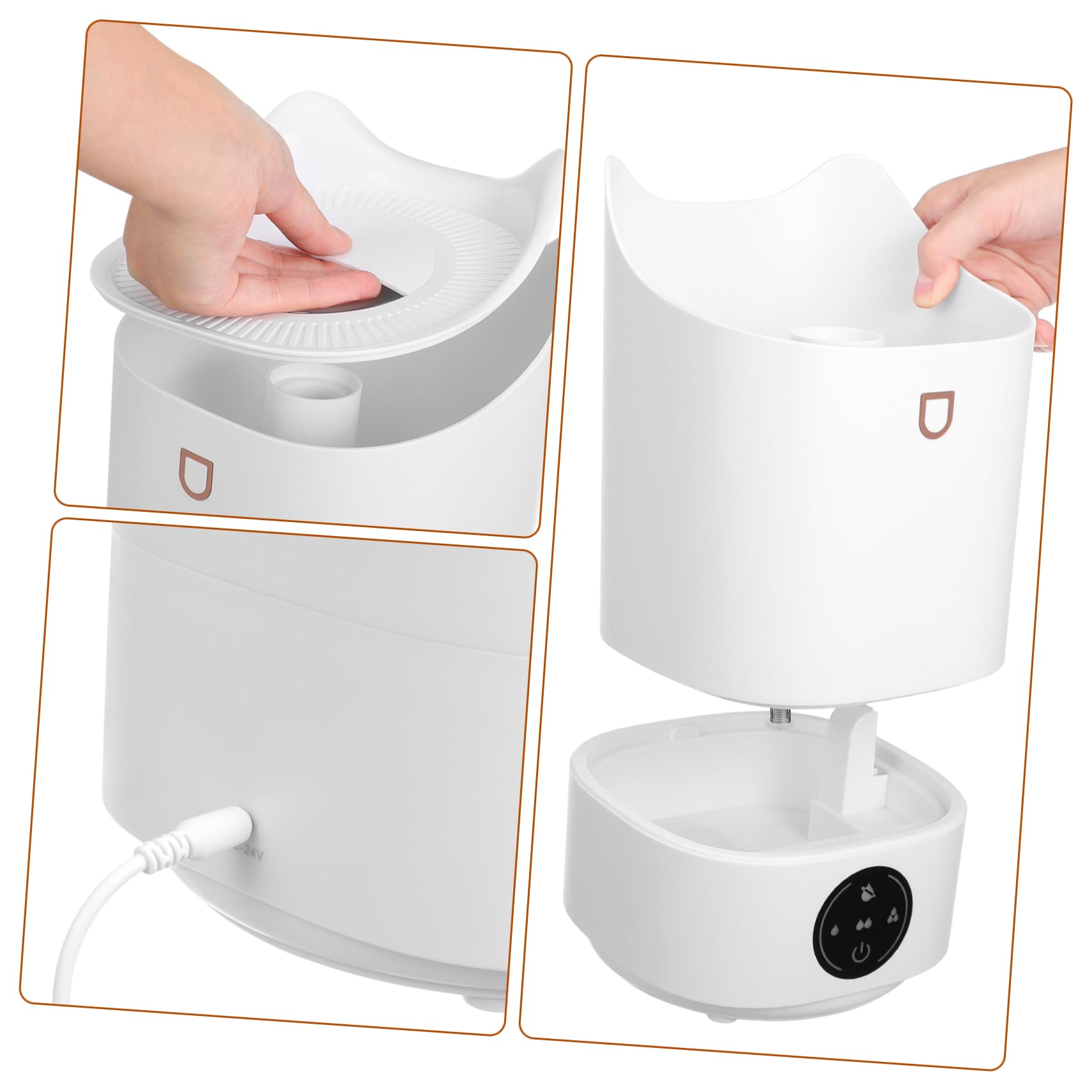Luxshiny Umidificatore per Camera da Letto Silenzioso per Scrivania Portatile Spina Ue Facile da Pulire e Adatto per Piccole Stanze