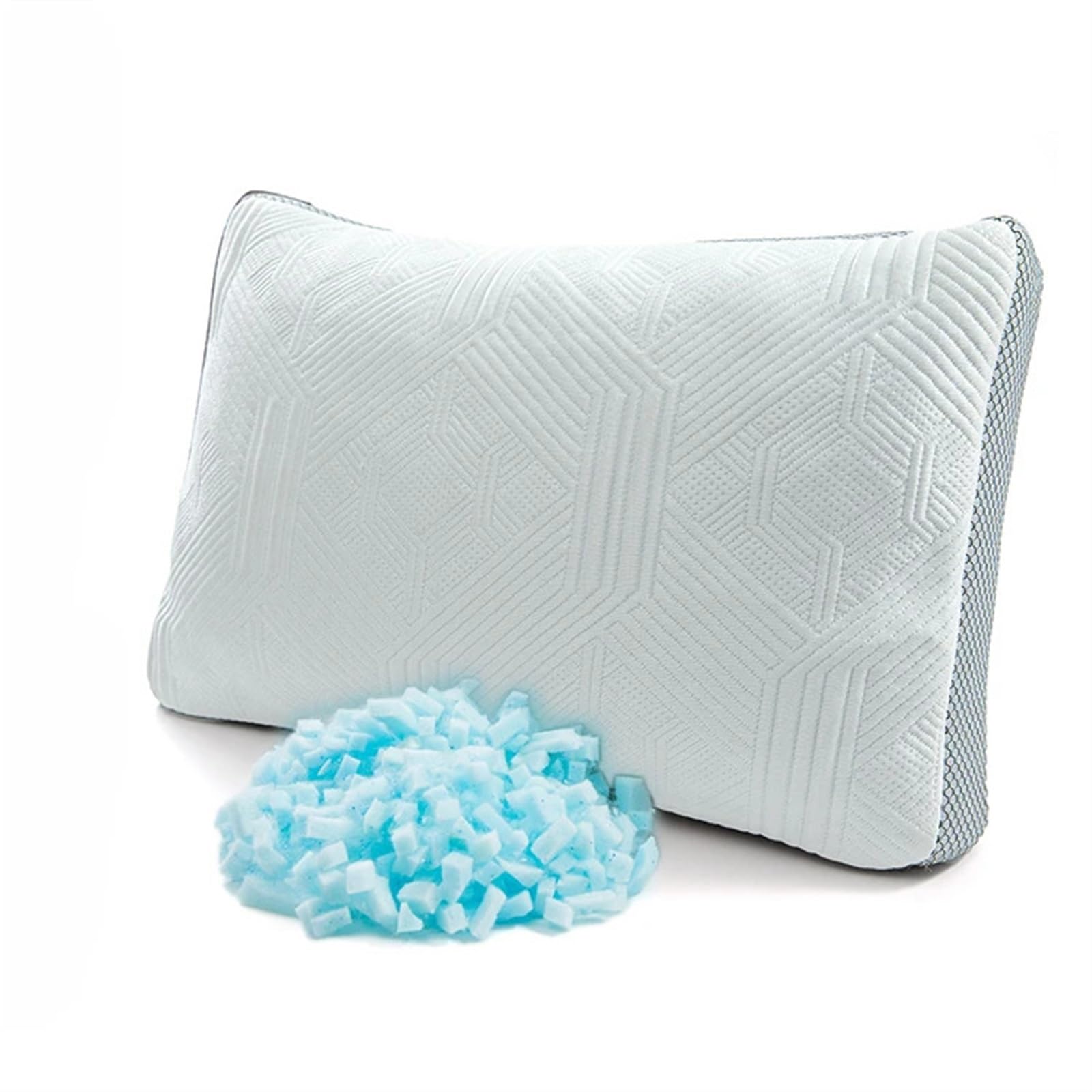 Almohada De Espuma Con Memoria Almohada de espuma viscoelástica, lavable, extraíble, fresca, ajustable, for dormir, refrescante, almohada de espuma viscoelástica triturada de bambú for personas que du