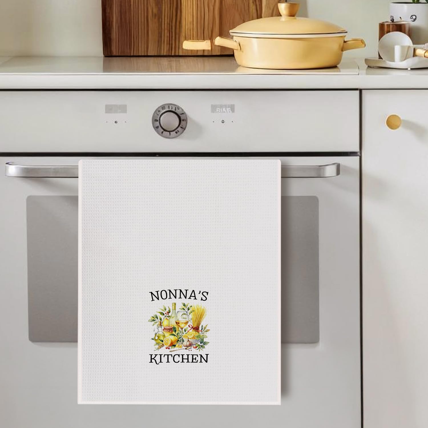 Nonna's Grandma Kitchen Towels, Italian Grandma Gifts from Grandkids Dish Tea Towels, Nonna Grandmother Gifts for Birthday Christmas Decorative Hand Towel for Kitchen, 16x24 Inch