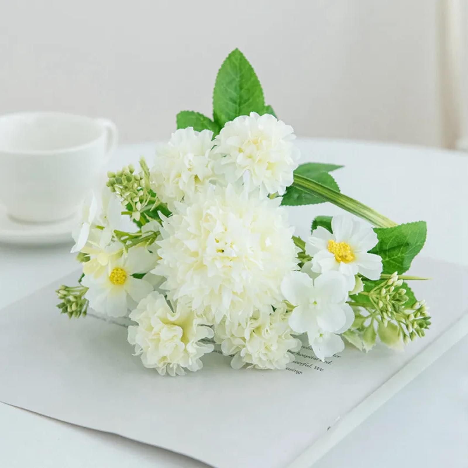 Fleurs de Lilas Artificielles en Soie Sans Entretien pour Table et Maison