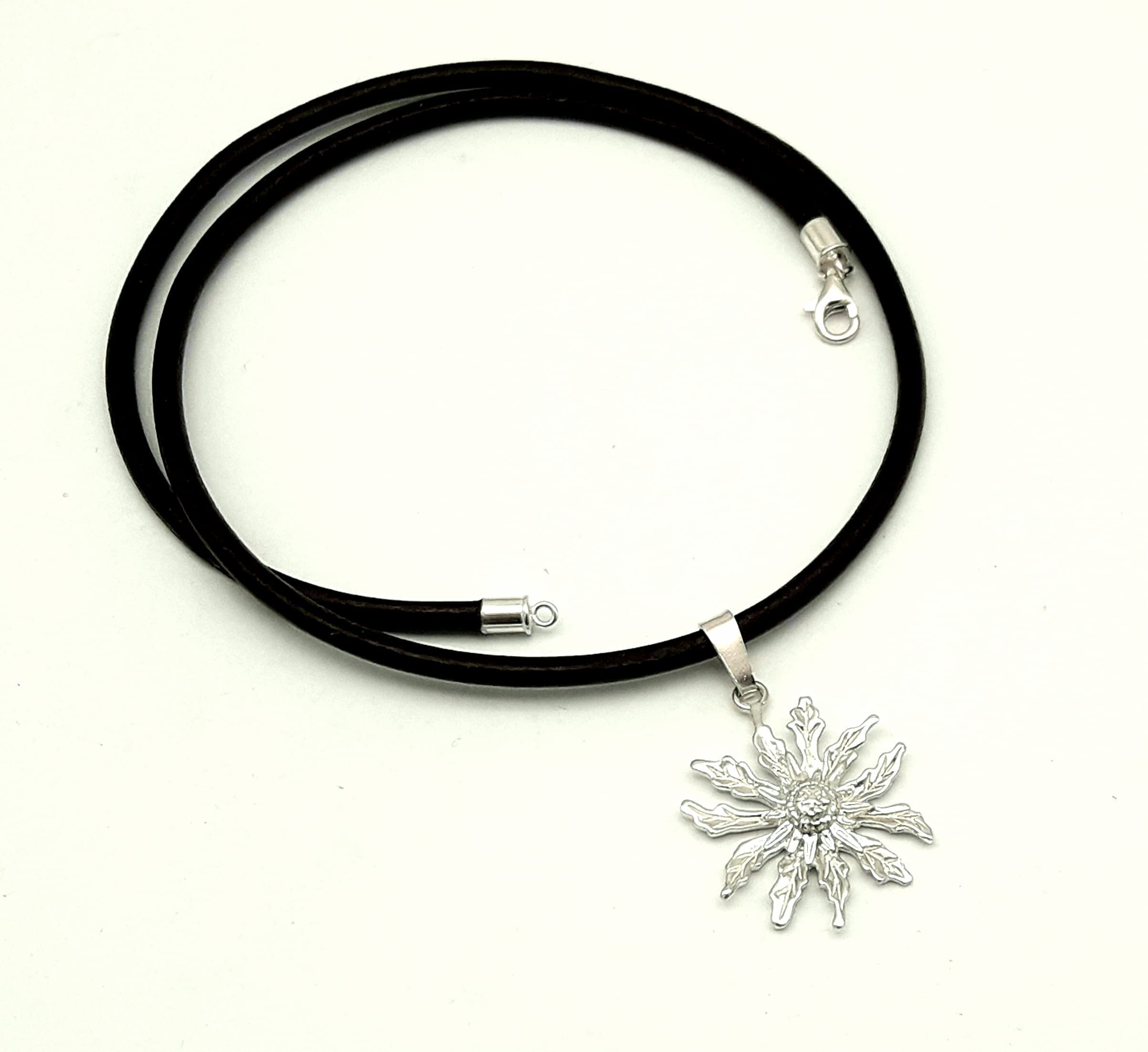 EKONAT- Colgante con eguzlore de plata flor del sol de plata- collar de plata con eguzlore collar con flor del sol - Amuleto de protección - étnico -