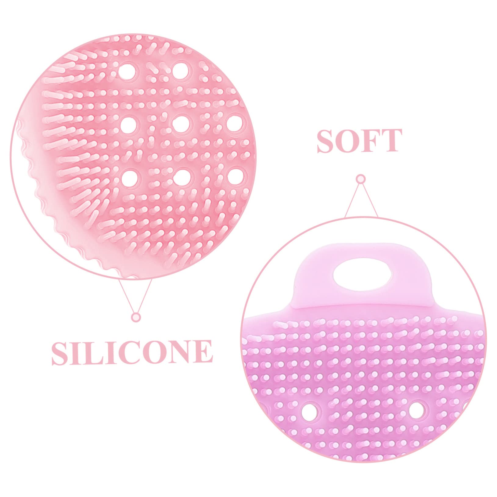 Juego De 3 Cepillos De Masaje De Silicona Para Limpieza Profunda Del Cuero Cabelludo Exfoliantes Corporales 2 Unidades X 3